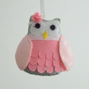 Personalized Handmade Baby Crib Mobile Felt Owl..